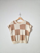 NEW Neutral Checkered Top (S)