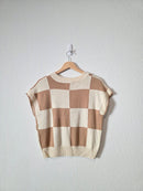 NEW Neutral Checkered Top (S)