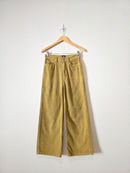 Chartreuse Wide Leg Cord Jeans (25)