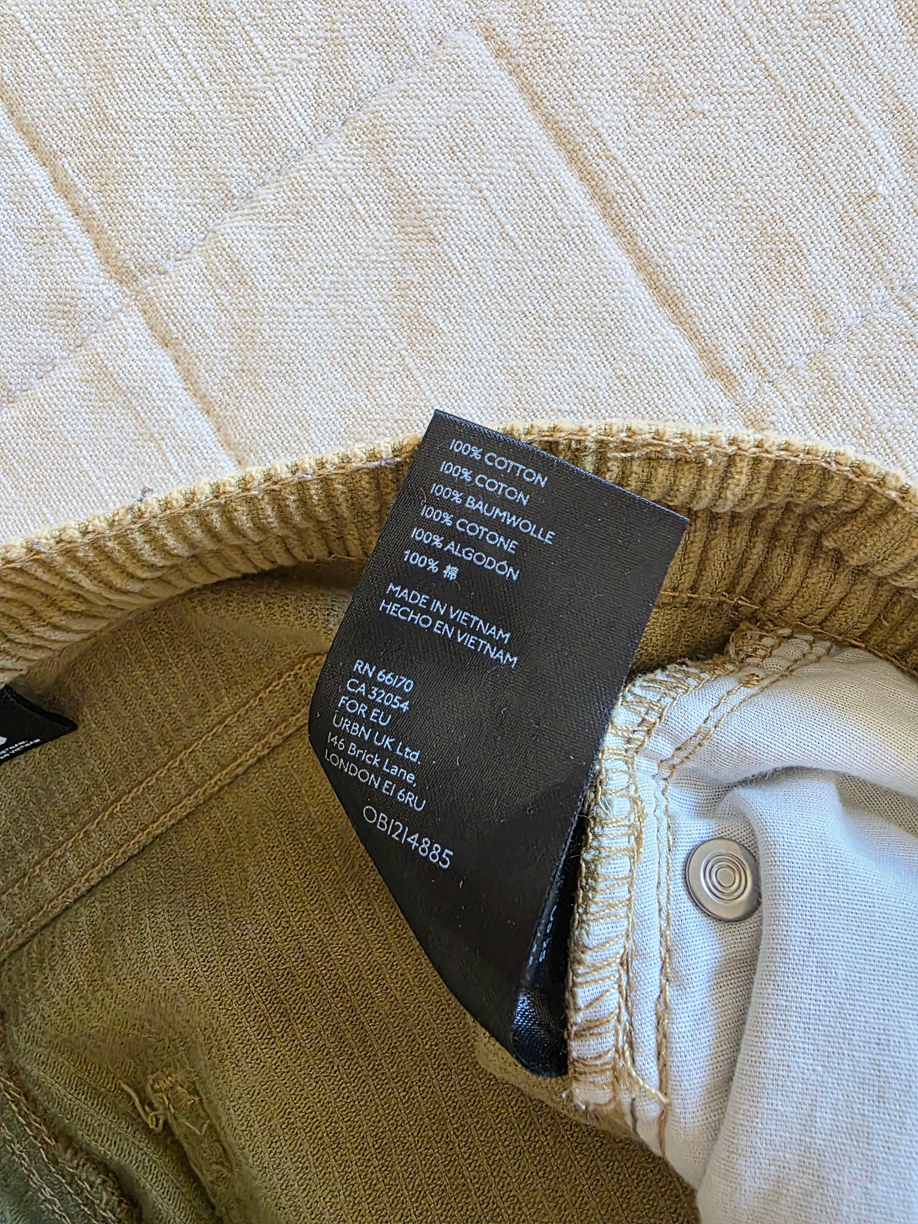 Chartreuse Wide Leg Cord Jeans (25)