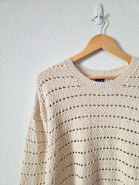 Gap Crochet Cotton Sweater (M)