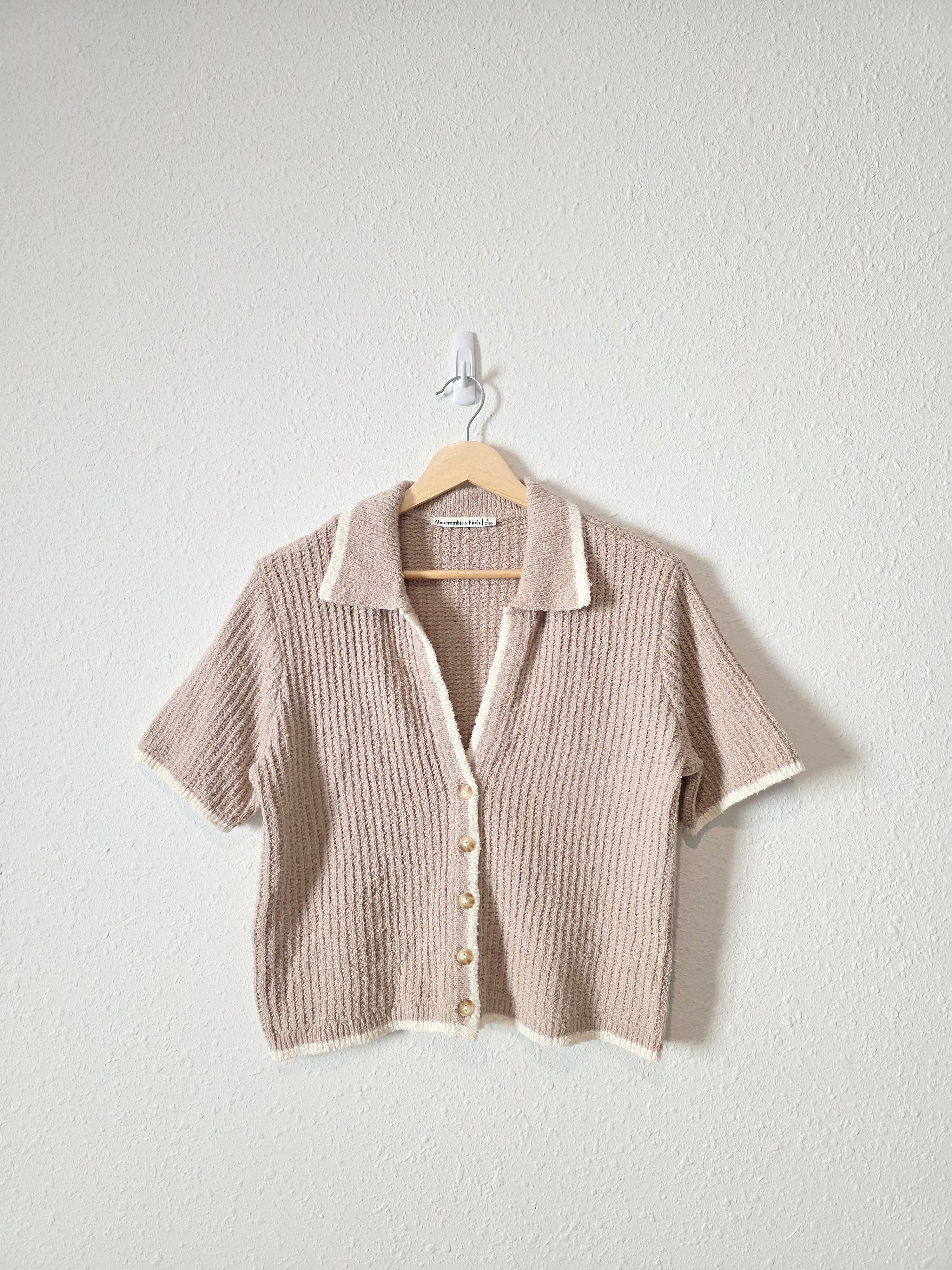 NEW Abercrombie Collared Knit Top (S)