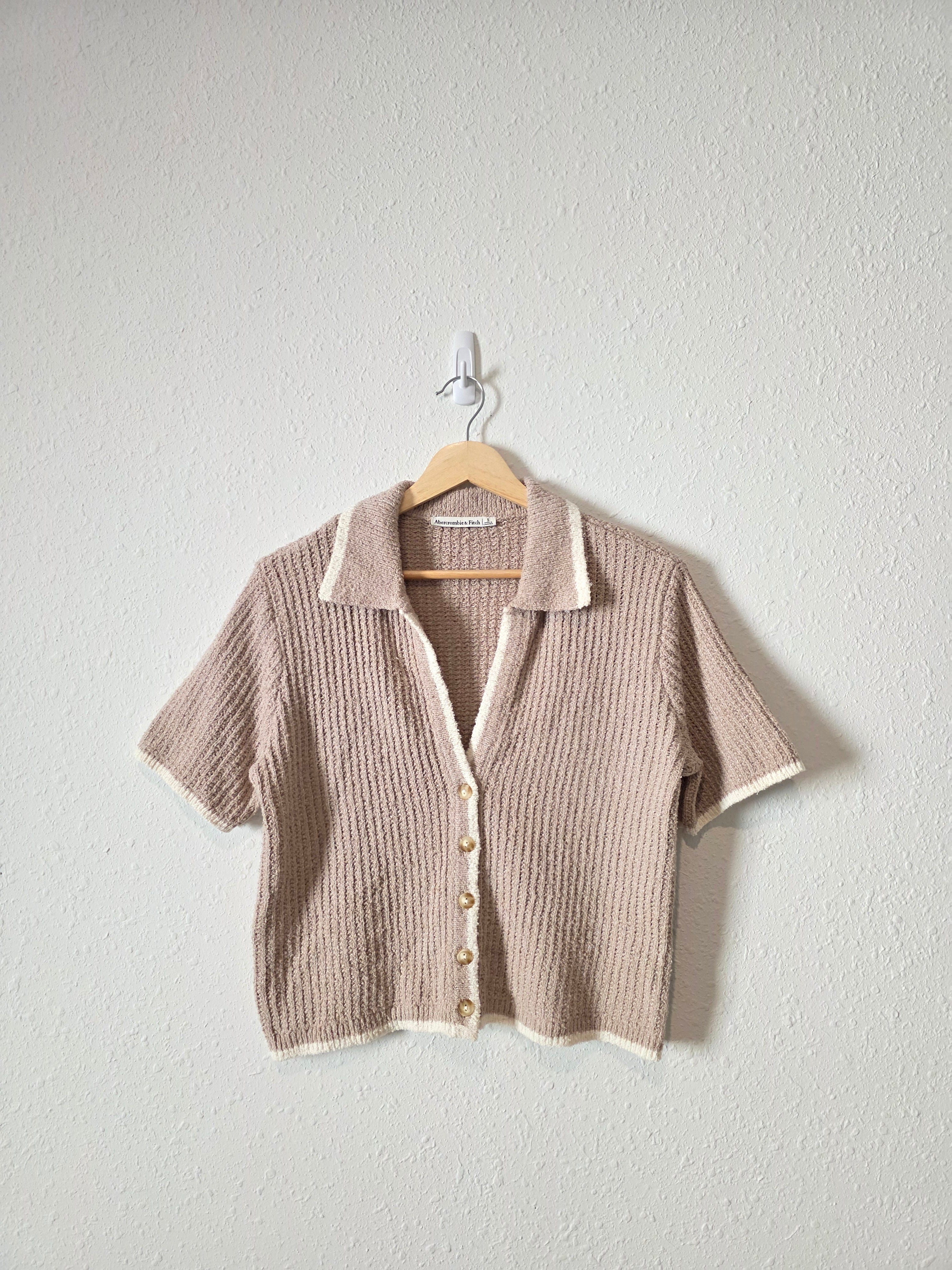 NEW Abercrombie Collared Knit Top (S)