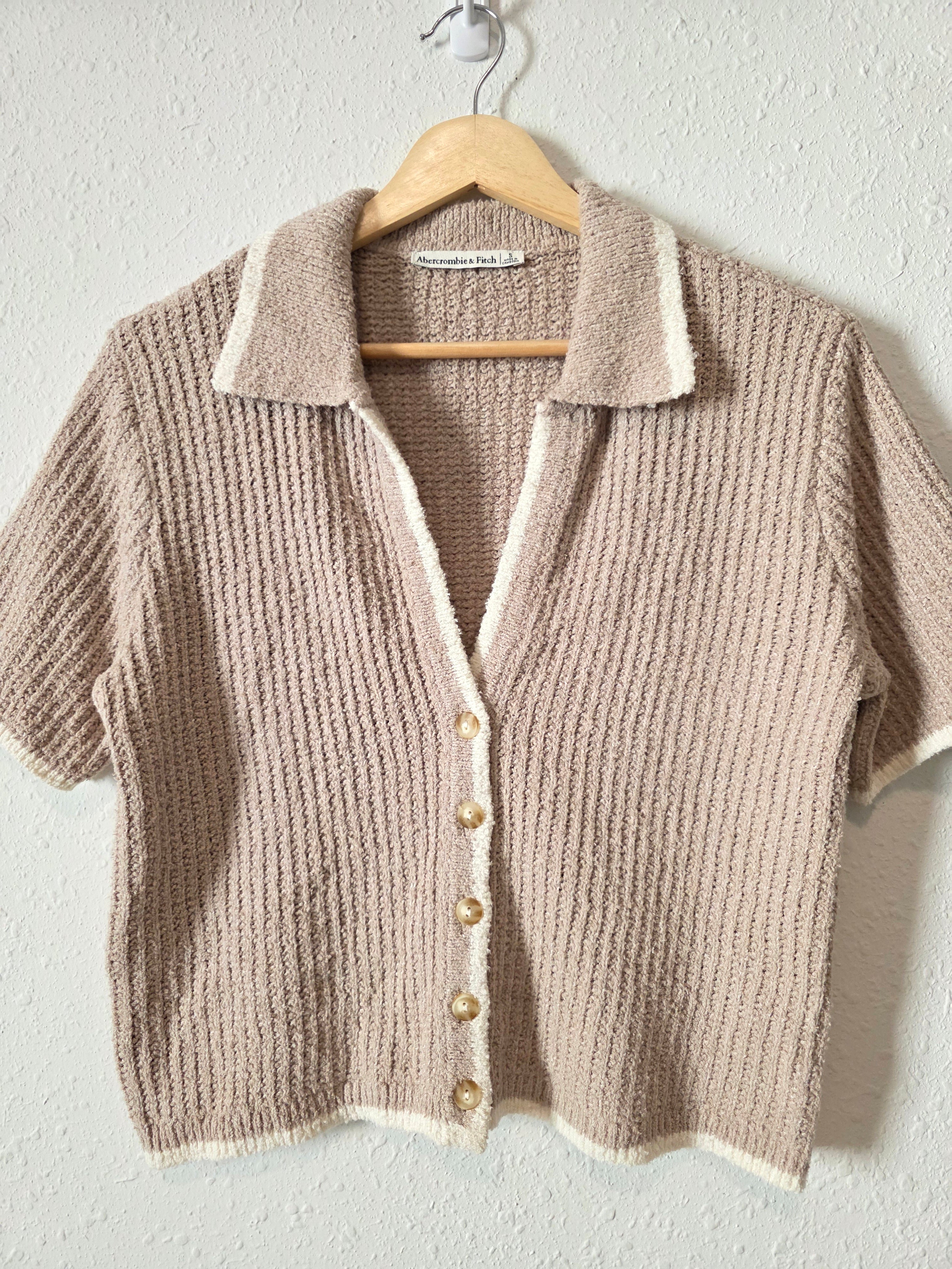 NEW Abercrombie Collared Knit Top (S)