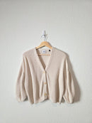 Cabi Ribbed Puff Sleeve Sweater (S)