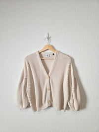 Cabi Ribbed Puff Sleeve Sweater (S)