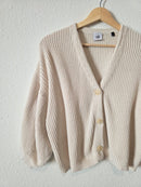 Cabi Ribbed Puff Sleeve Sweater (S)