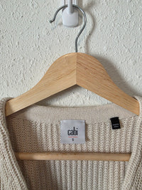 Cabi Ribbed Puff Sleeve Sweater (S)