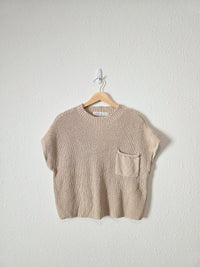 Free People Neutral Knit Top (L)