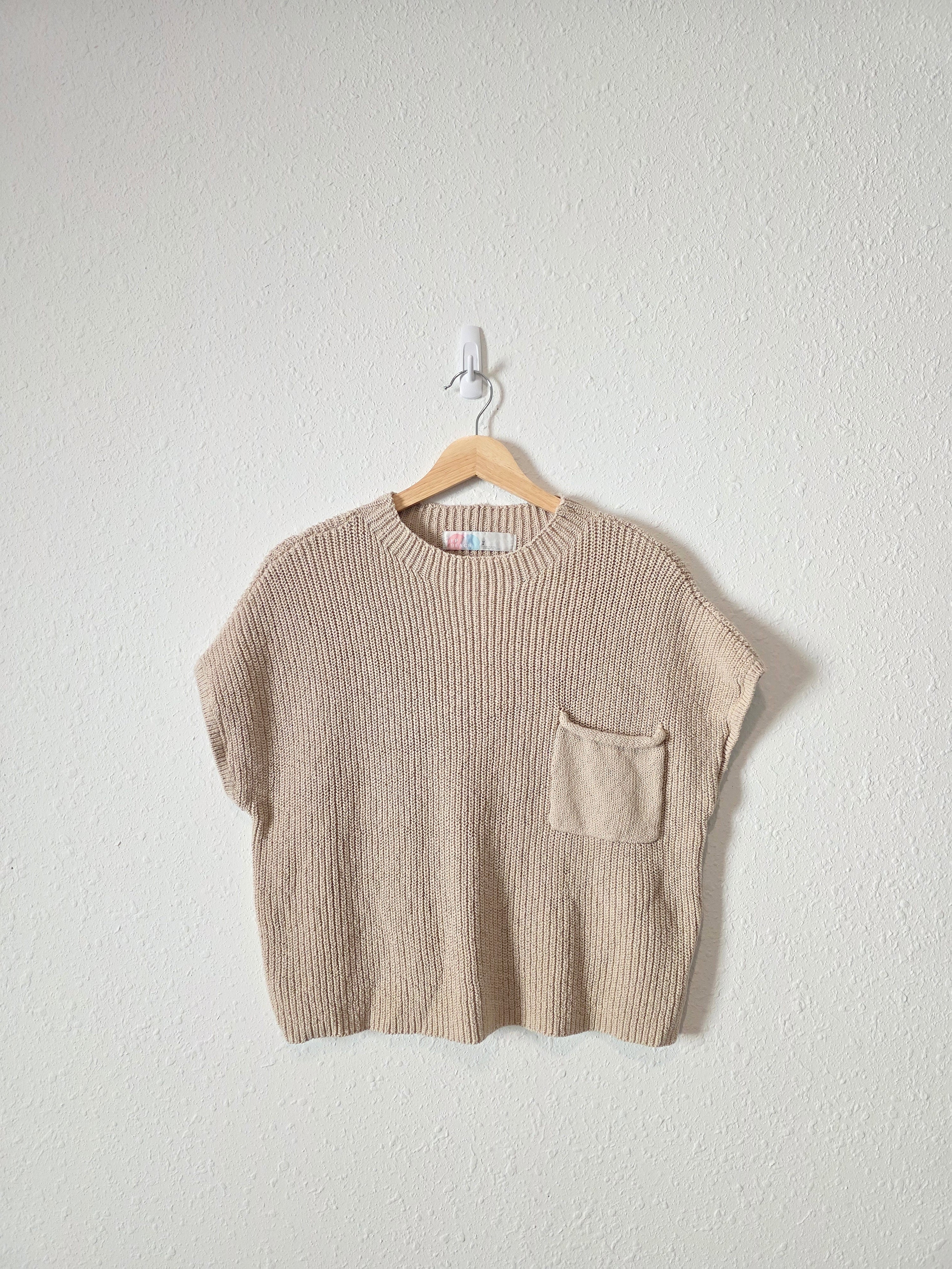 Free People Neutral Knit Top (L)