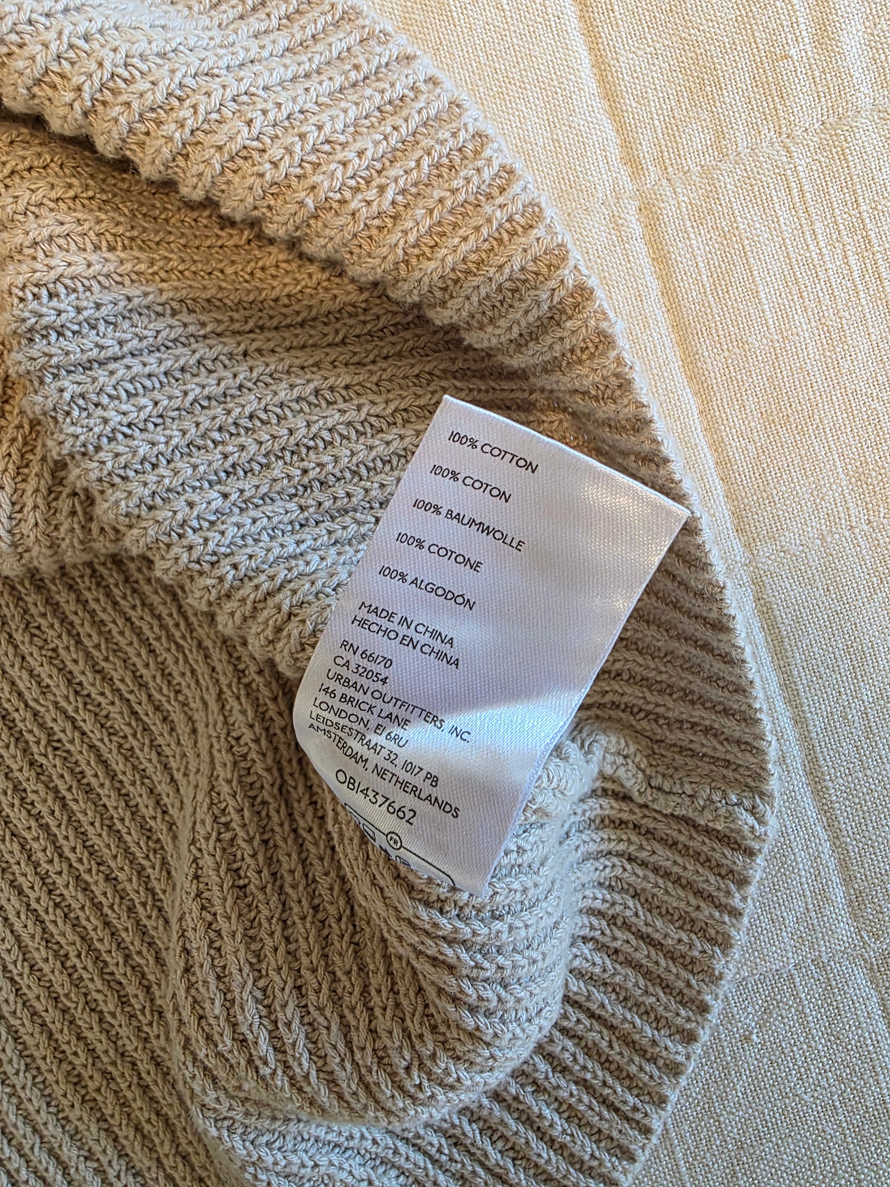 Free People Neutral Knit Top (L)