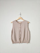All Row Taupe Cotton Tank (S)