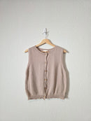 All Row Taupe Cotton Tank (S)