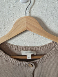All Row Taupe Cotton Tank (S)