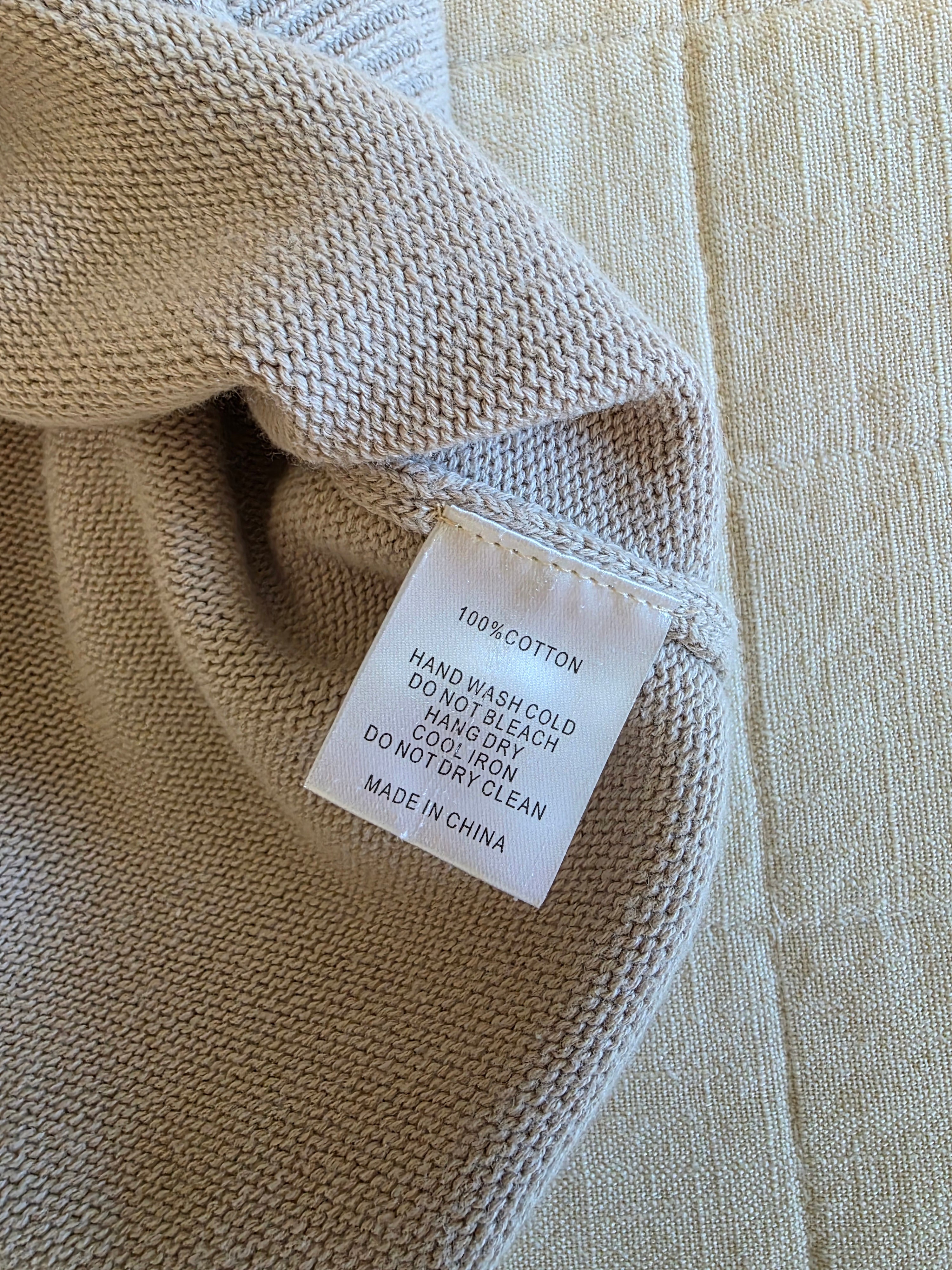 All Row Taupe Cotton Tank (S)