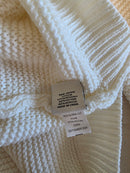 Cream Ribbed Knit Sweater (L)