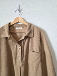 Blu Pepper Mocha Henley Sweater (L)