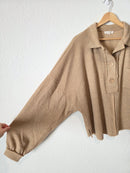 Blu Pepper Mocha Henley Sweater (L)