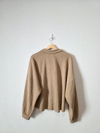 Blu Pepper Mocha Henley Sweater (L)