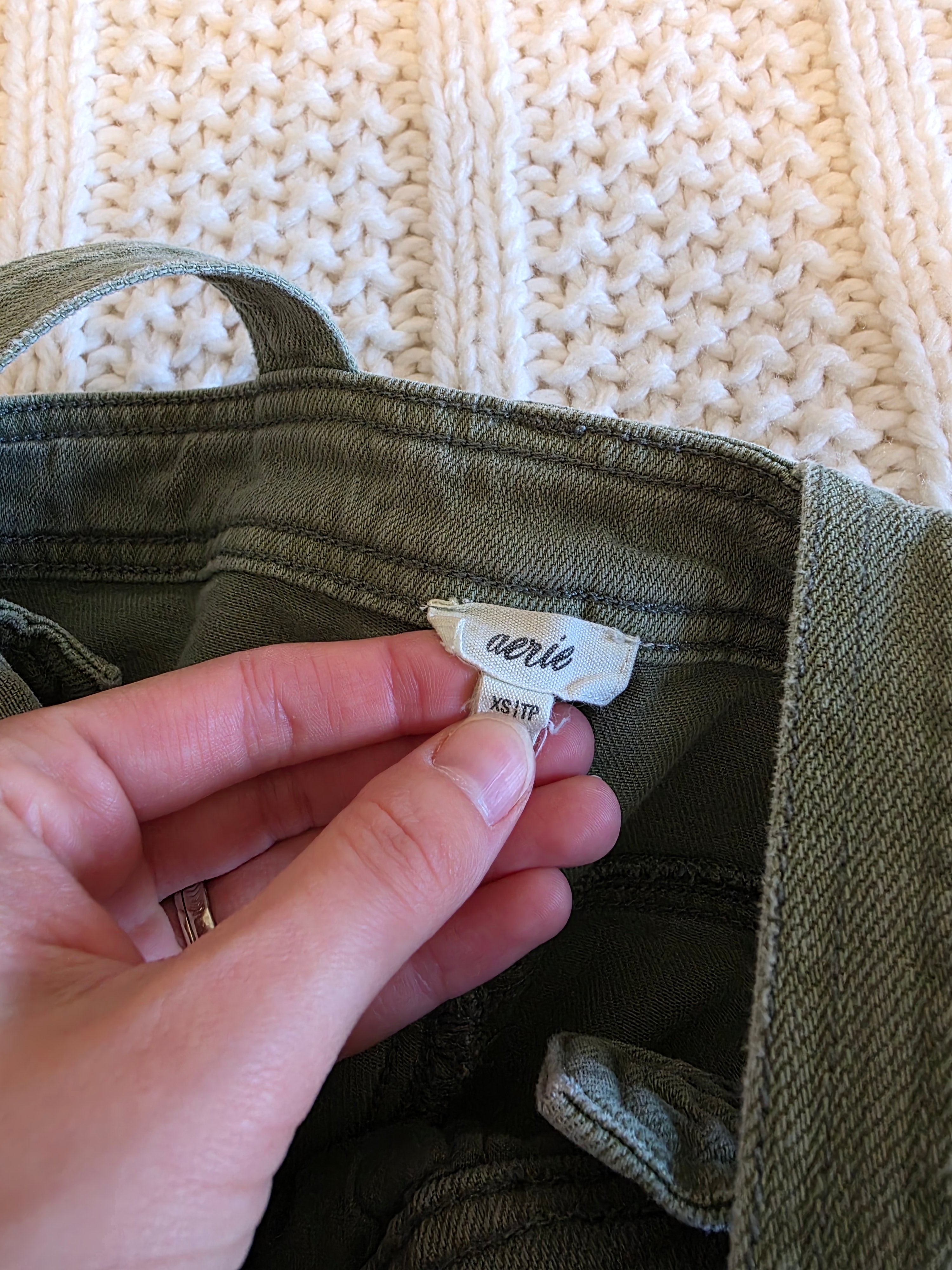 Aerie Green Relaxed Overalls (XS)