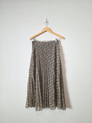 Floral Pleated Midi Skirt (M)