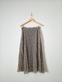 Floral Pleated Midi Skirt (M)