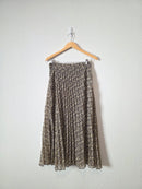 Floral Pleated Midi Skirt (M)