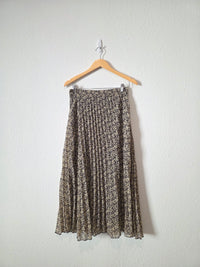 Floral Pleated Midi Skirt (M)