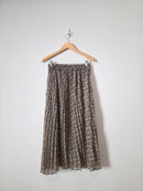 Floral Pleated Midi Skirt (M)