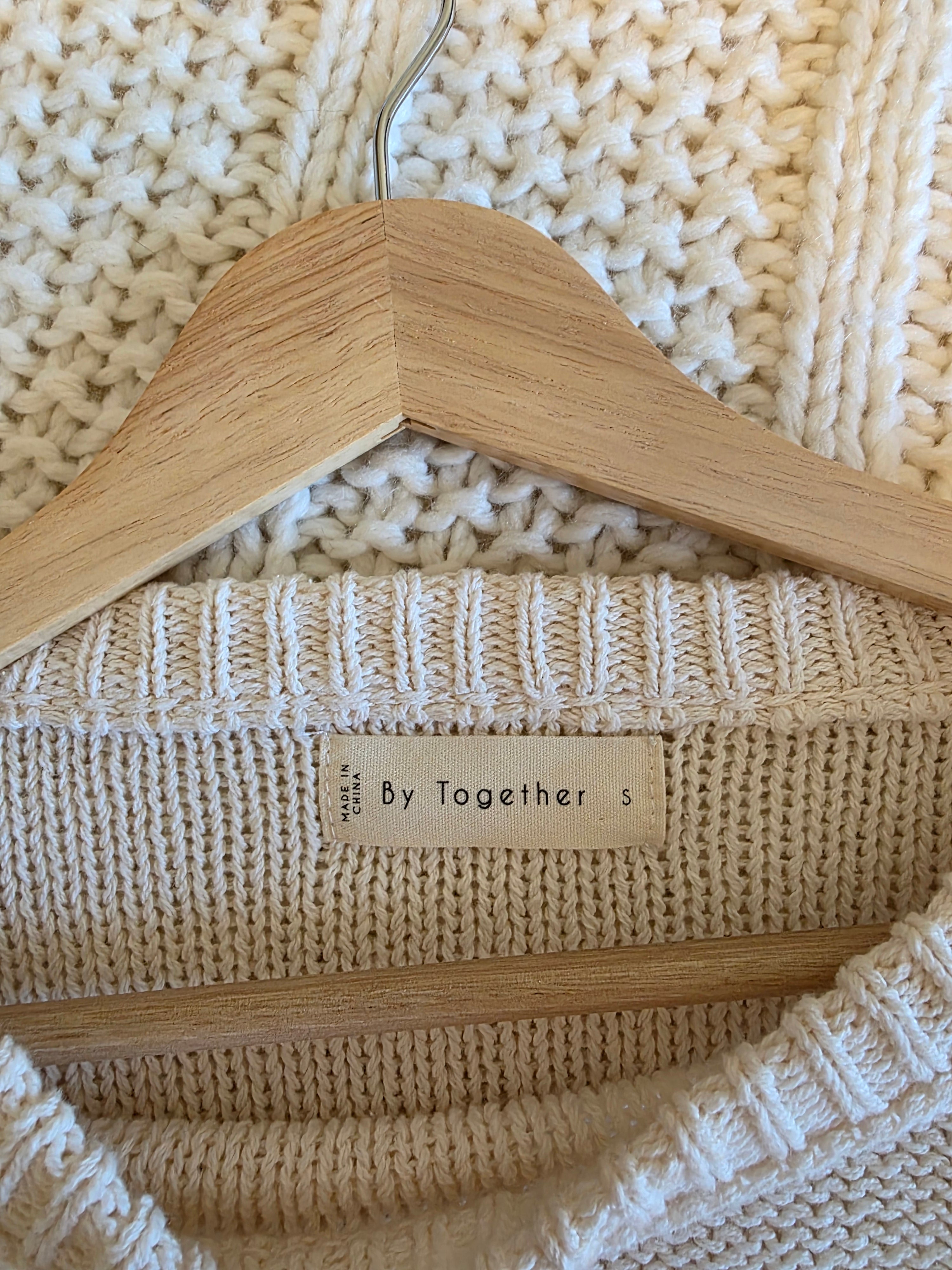 By Together Cream Cotton Sweater (S)