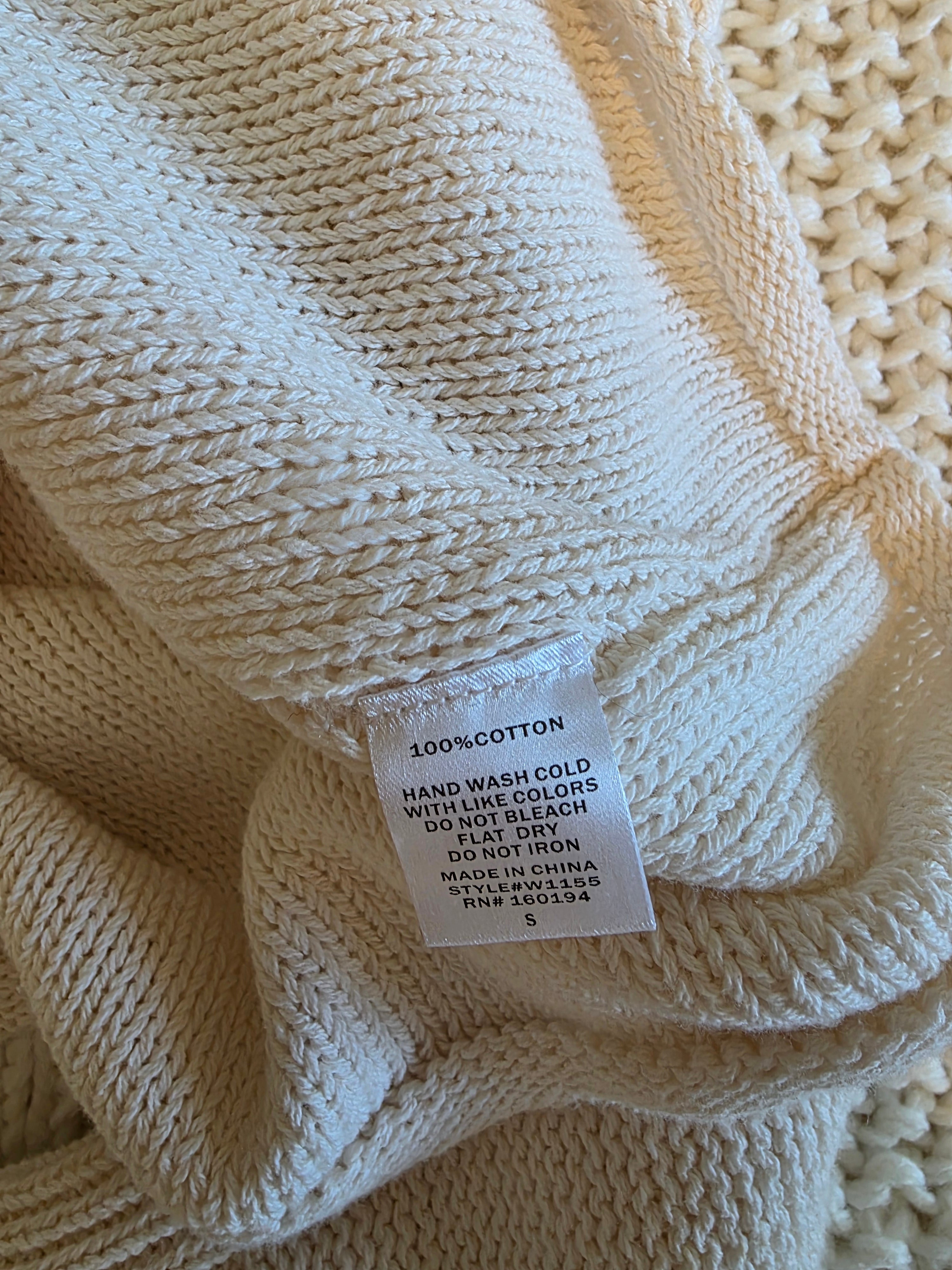 By Together Cream Cotton Sweater (S)