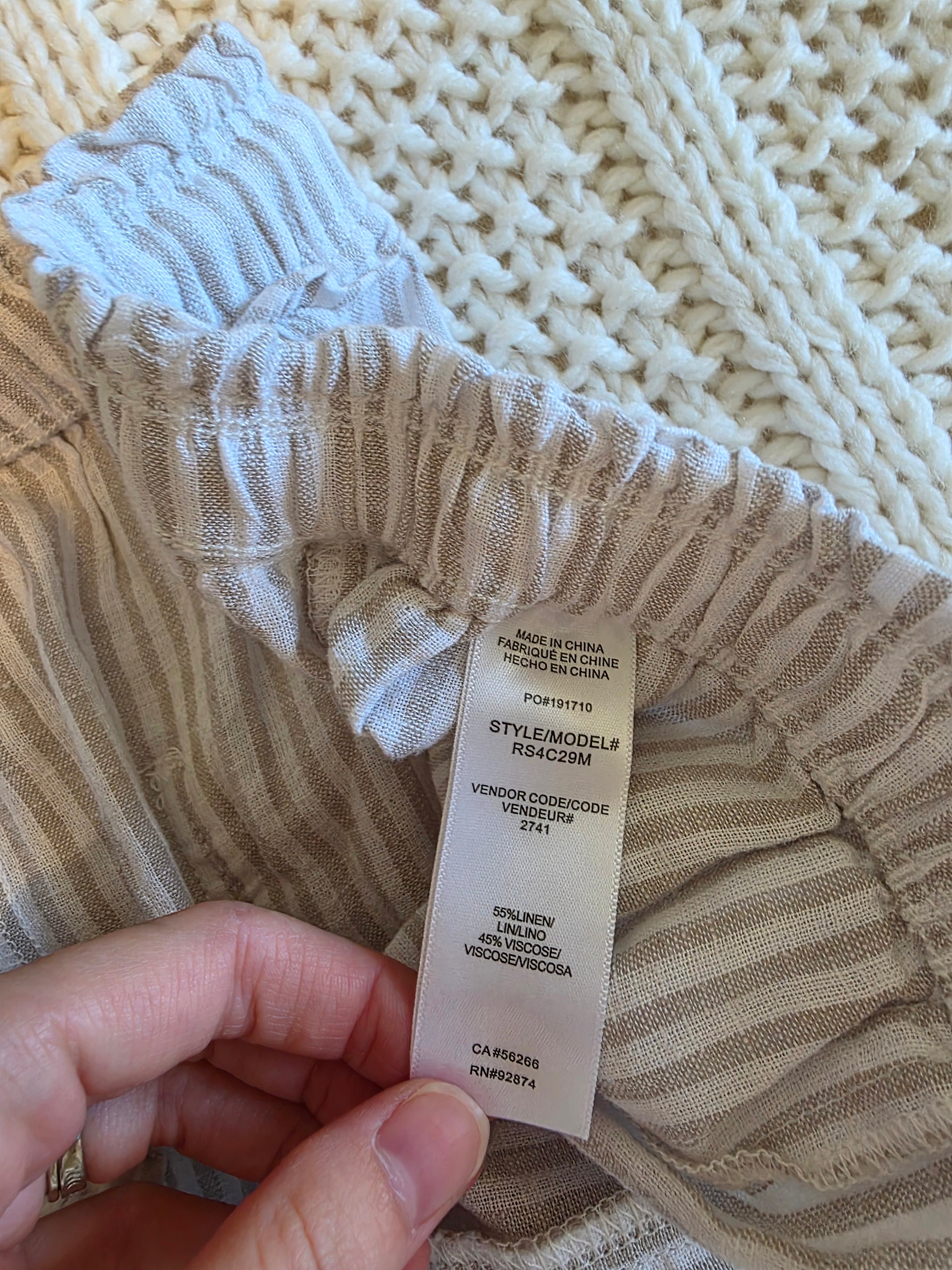 Splendid Linen Blend Wide Leg Pants (L)
