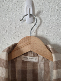 Neutral Striped Button Up Shirt (L)