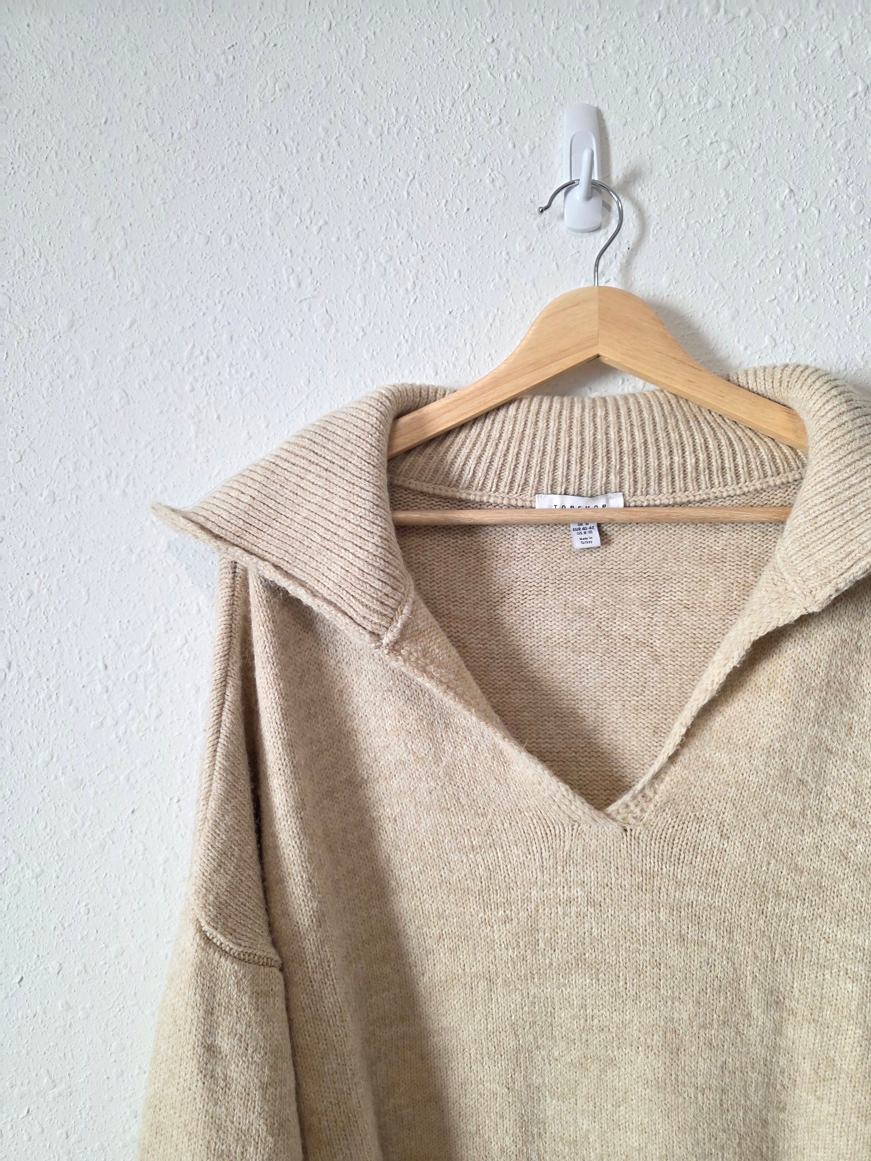 Topshop Oversized Collared Sweater (M)