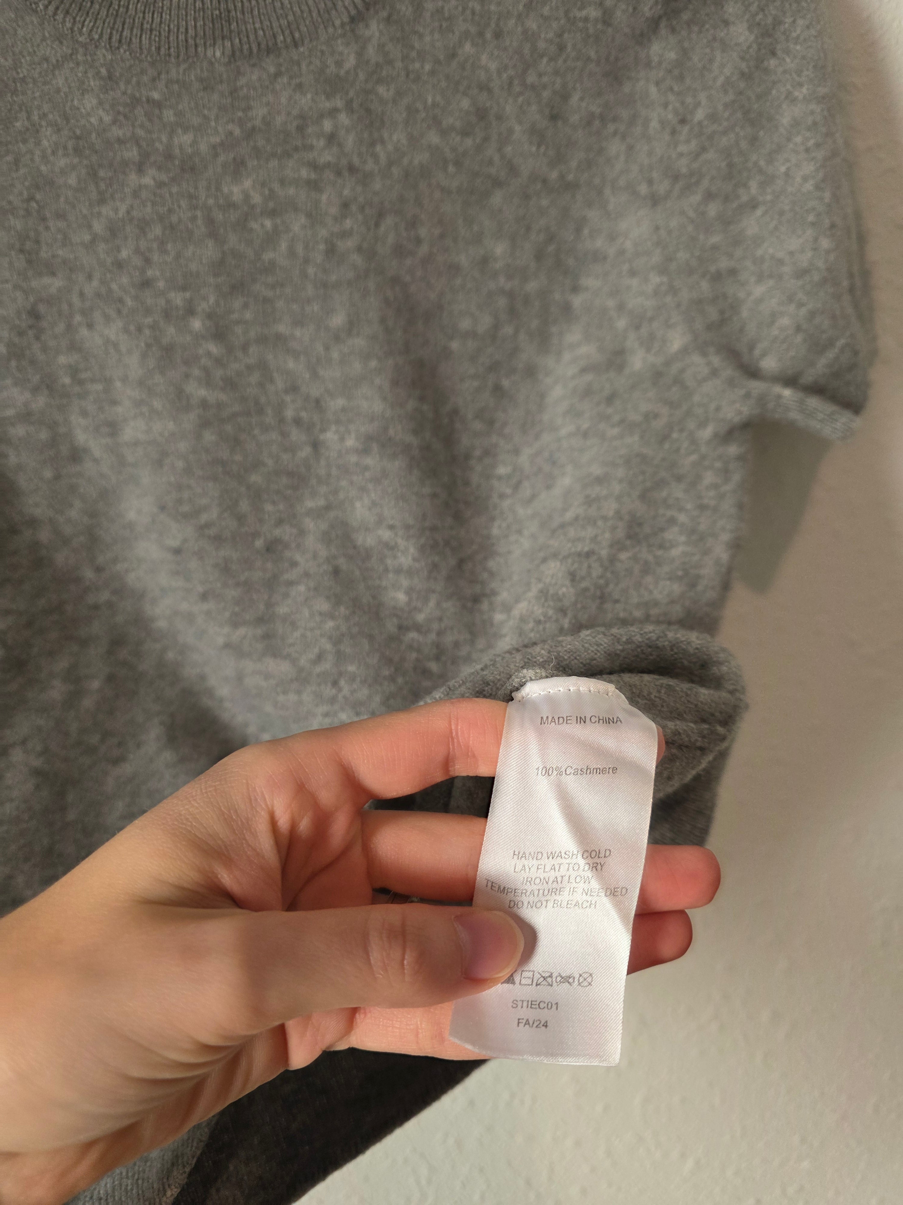 Quince Gray Cashmere Sweater Tee (XS)