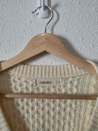 Cable Knit Oversized Sweater (S)