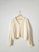 Cable Knit Oversized Sweater (S)