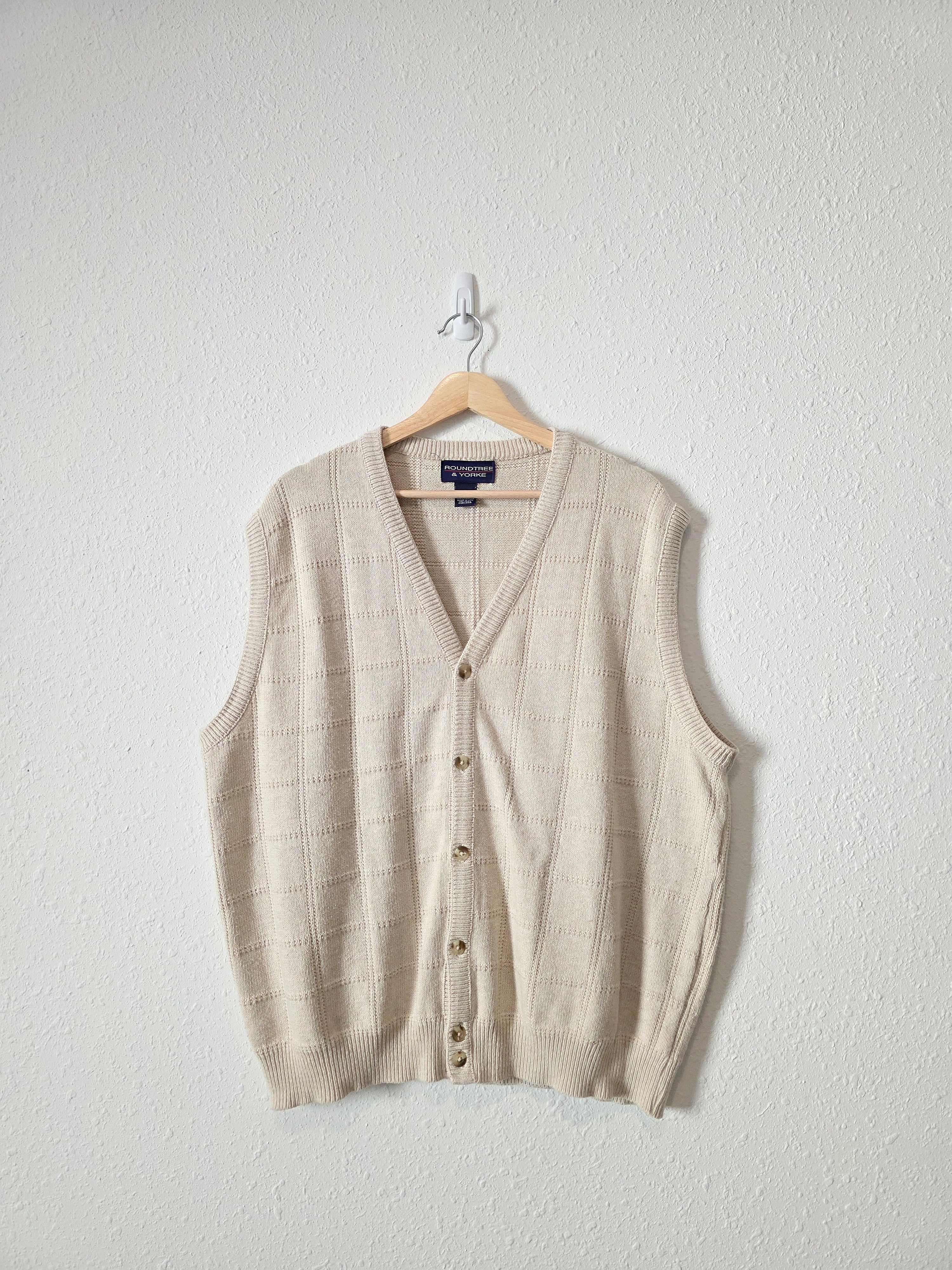 Vintage Cotton Sweater Vest (L)