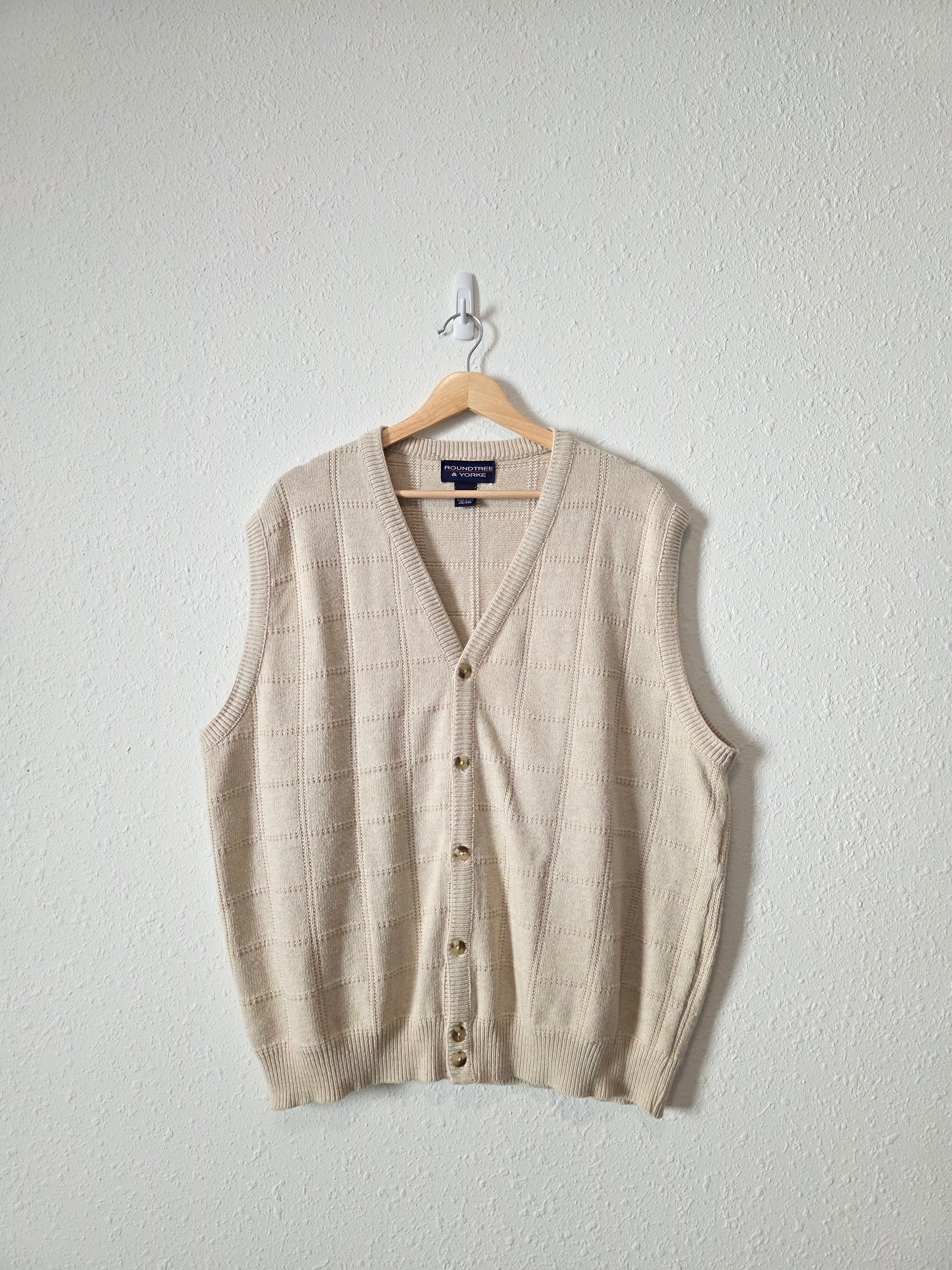 Vintage Cotton Sweater Vest (L)