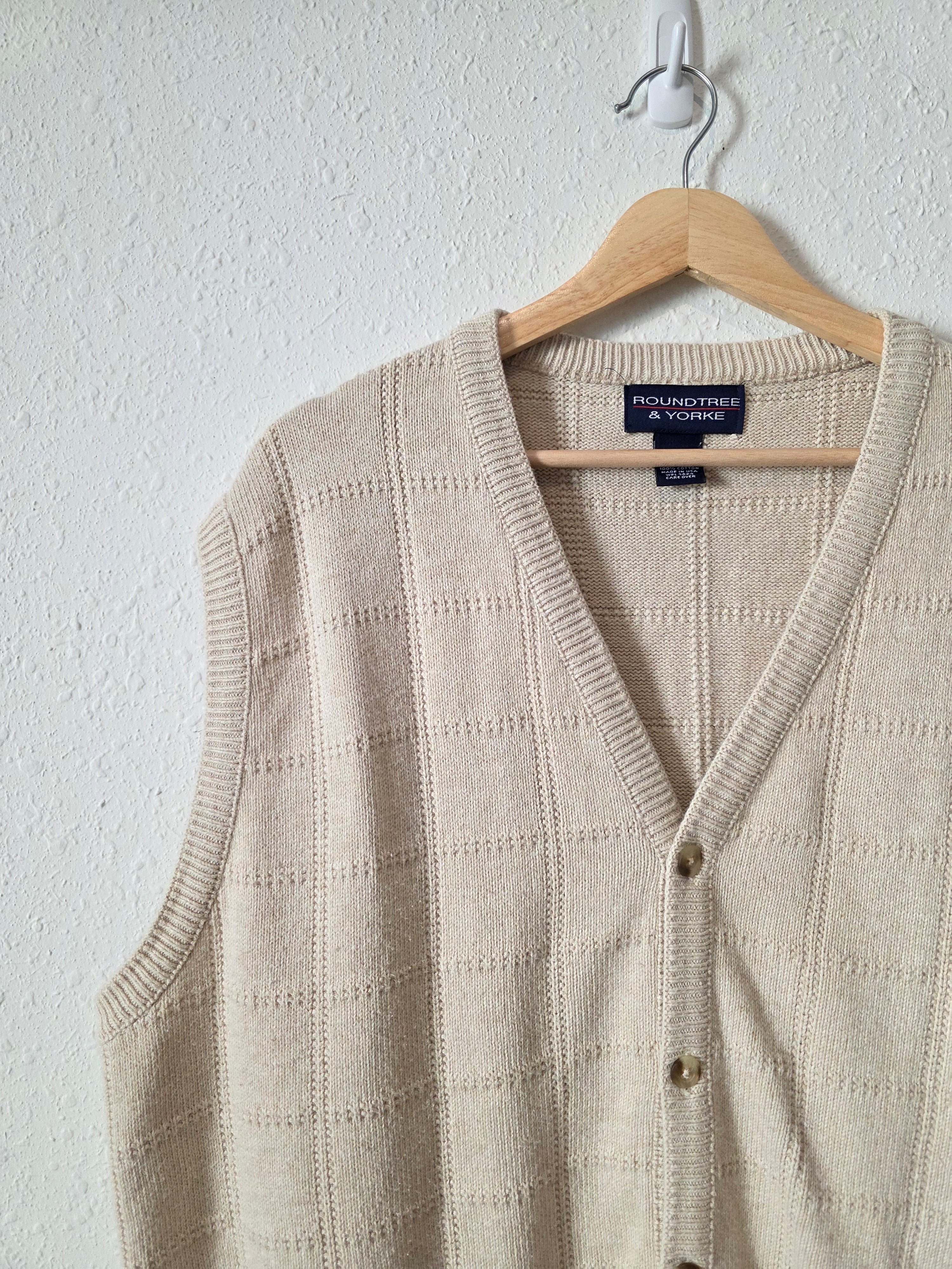 Vintage Cotton Sweater Vest (L)