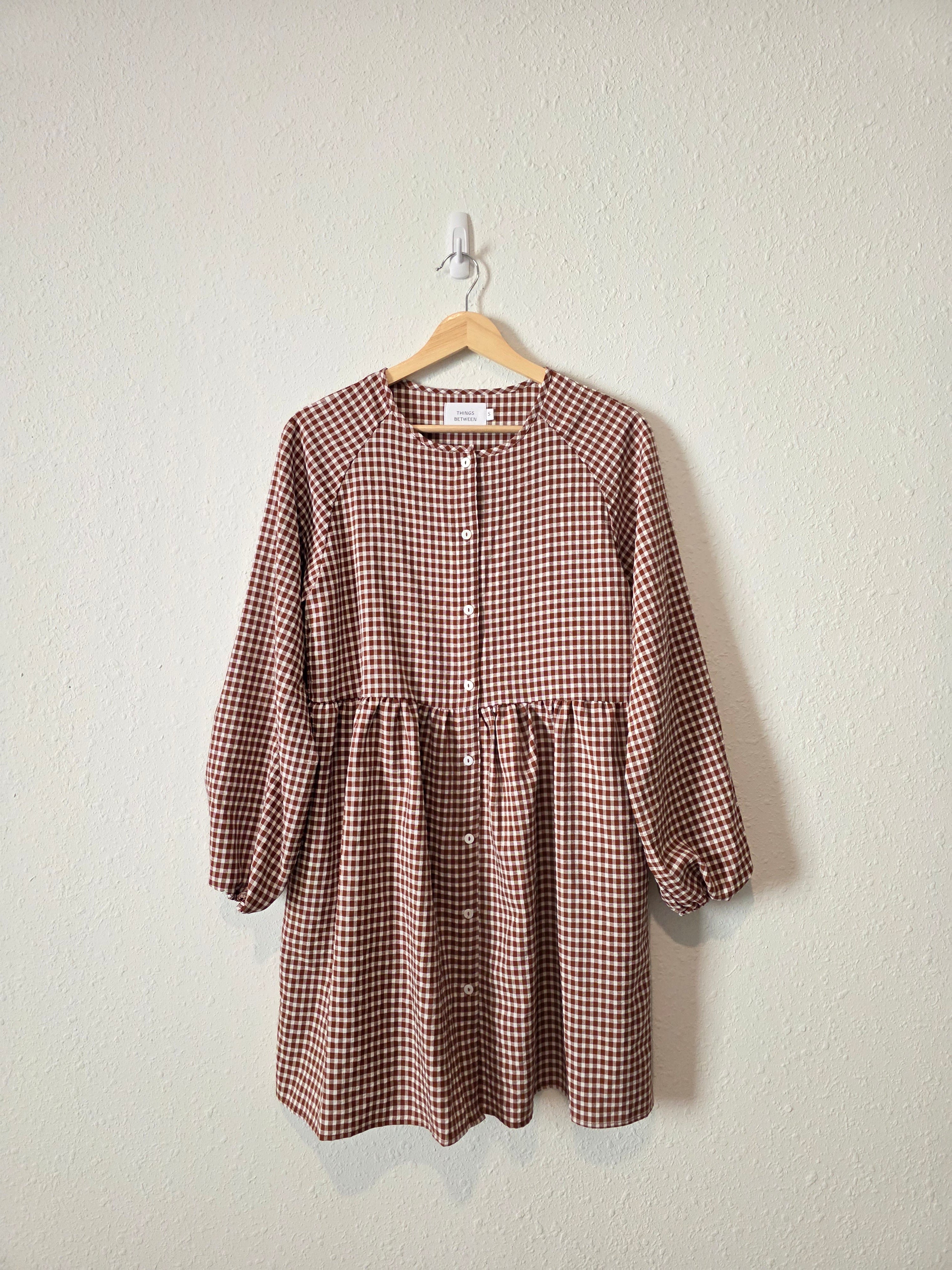 Things Between Gingham Mini Dress (S)