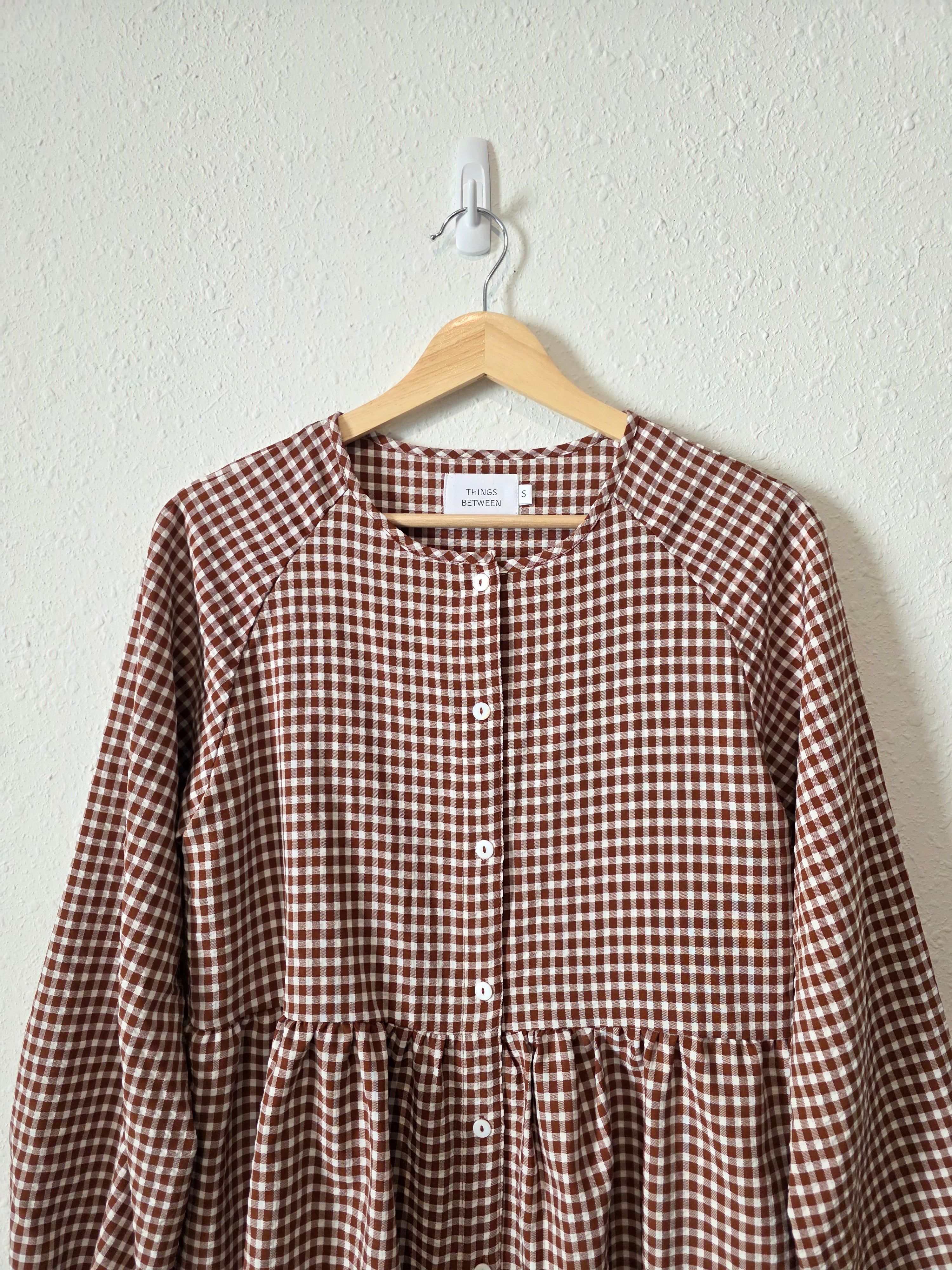 Things Between Gingham Mini Dress (S)