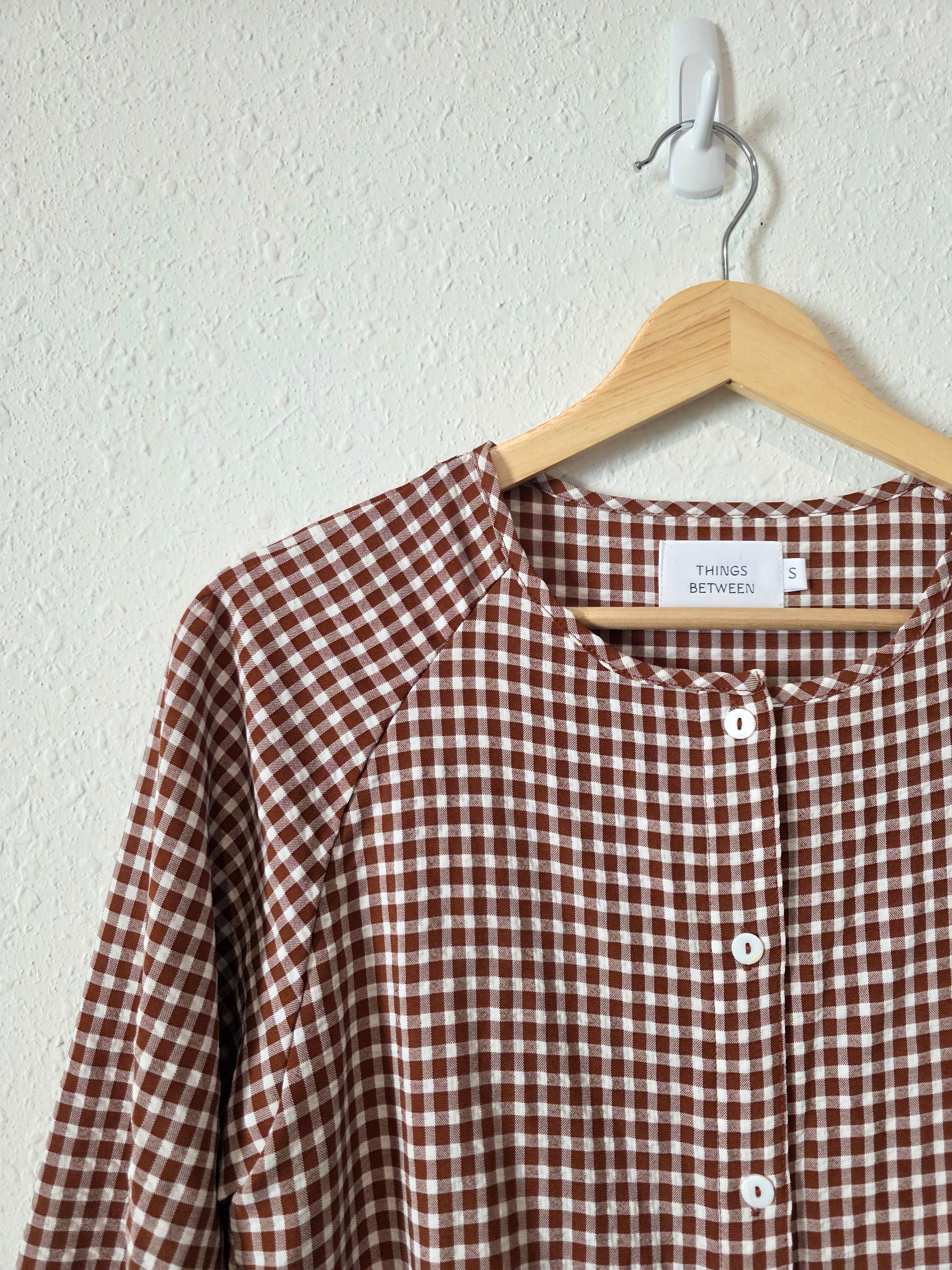 Things Between Gingham Mini Dress (S)