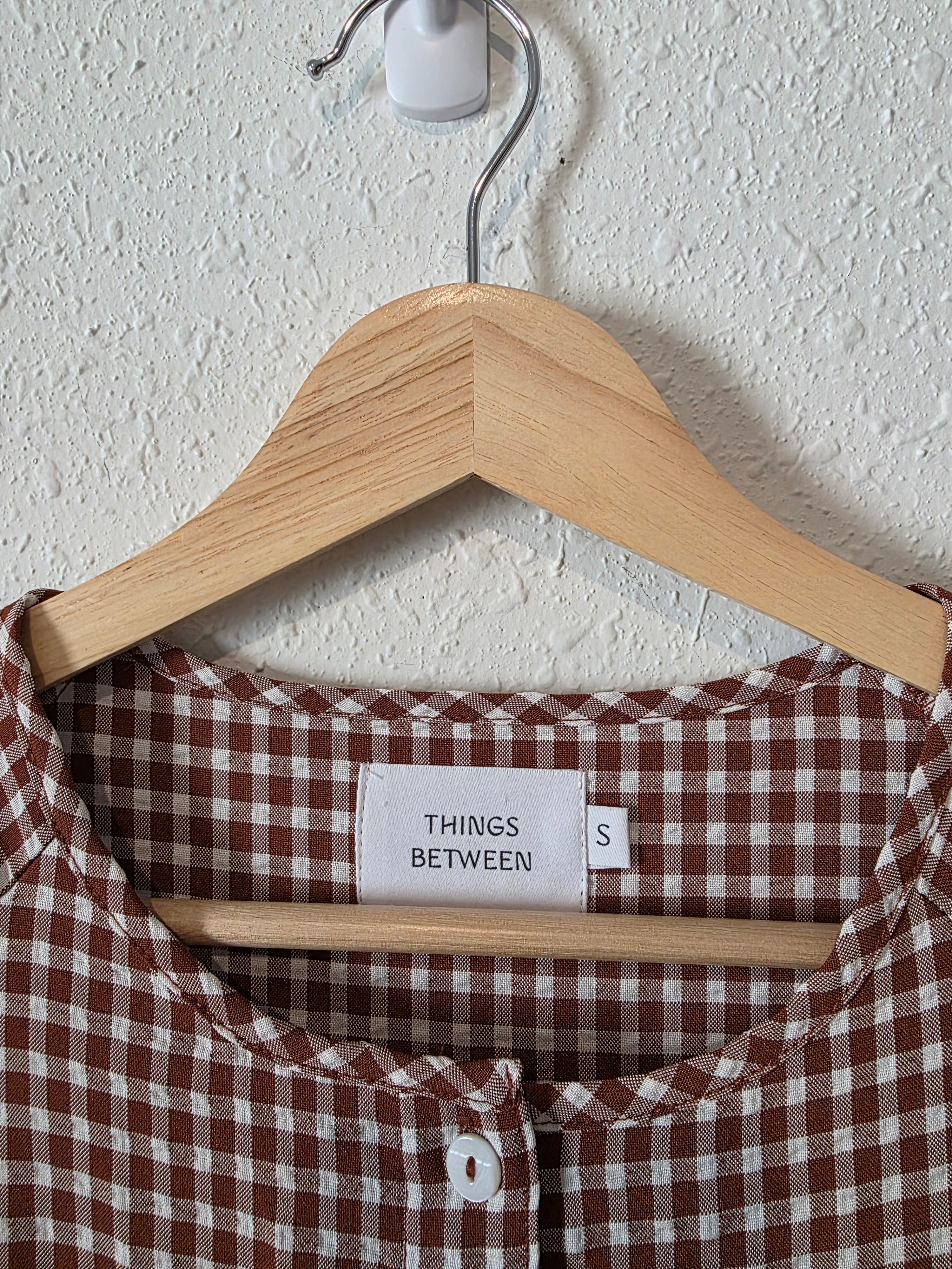 Things Between Gingham Mini Dress (S)