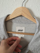 Aerie Gray Oversized Henley Sweatshirt (XL)