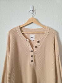 Aerie Oversized Henley Sweater (M)