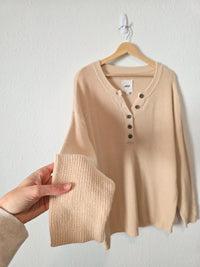Aerie Oversized Henley Sweater (M)