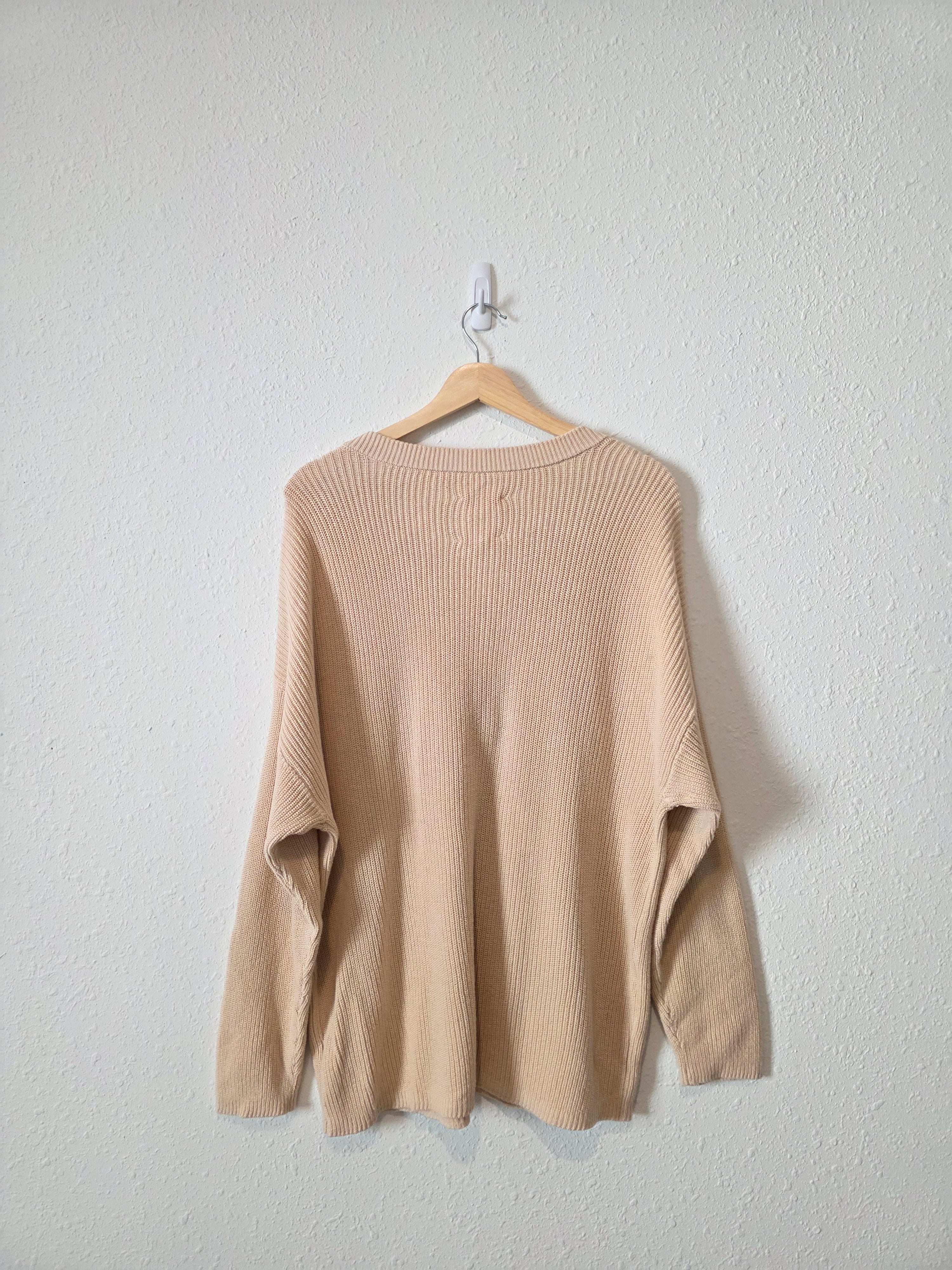 Aerie Oversized Henley Sweater (M)