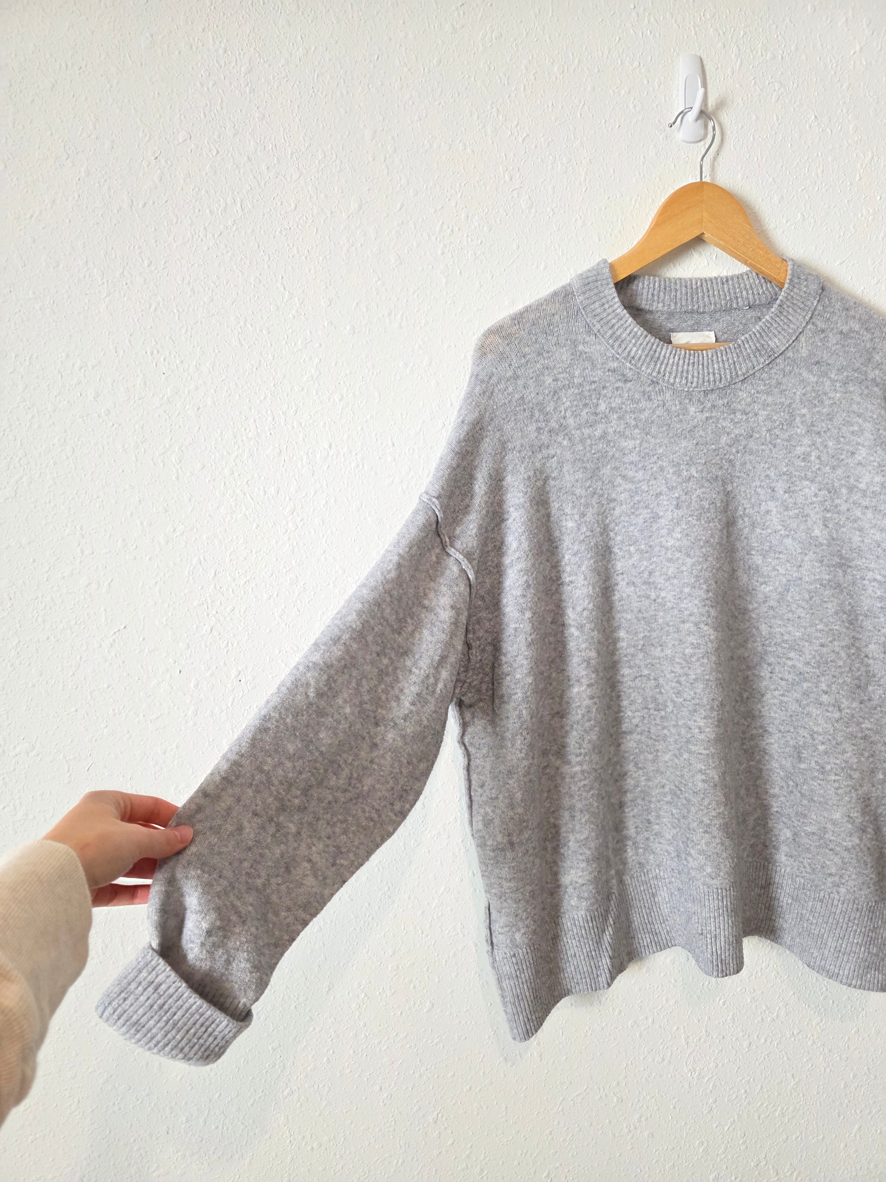 Aerie Gray Crewneck Sweater (L)