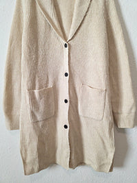 Evereve Long Button Up Cardigan Sweater (XL)